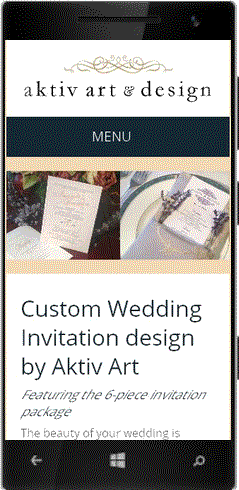 Aktivart custom wedding invation design.