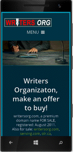 Writer's Organization a great blog name