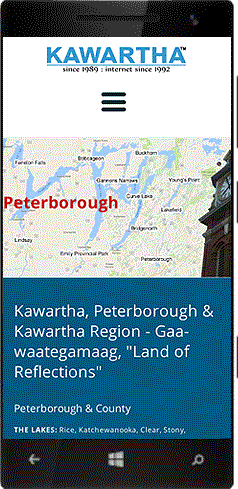 Kawartha Region of Ontario Canada and home page.