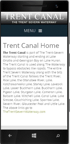 Trent Canal, part of The Trent Severn Waterway